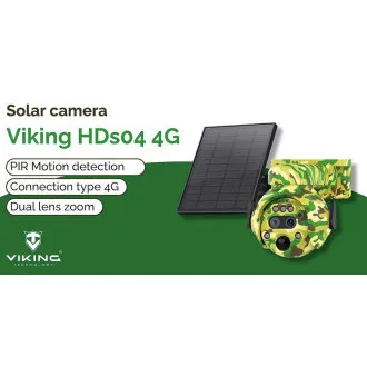 Solarna kamera Viking HDs04 4G siva/2304x1296/PIR detekcija/senzor pokreta/7800mAh Solarna kamera Viking HDs04 4G siva/2304x1296/PIR detekcija/senzor pokreta/7800mAh