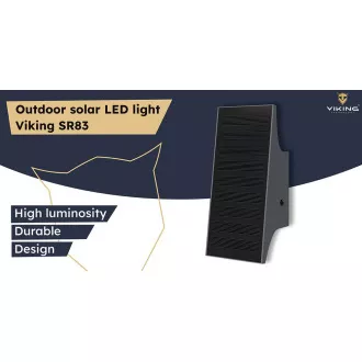 Vanjska solarna LED svjetiljka Viking SR83/700lm/solarno napajanje/4000K (dnevno bijela)/4 načina rada