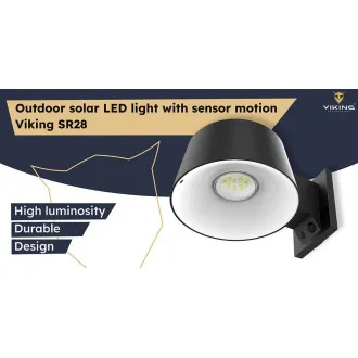 Vanjska solarna LED svjetiljka Viking SR28/1000lm/solarno napajanje/4000K (dnevno bijela)/4 načina rada
