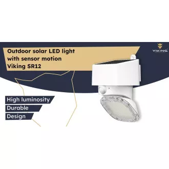 Vanjska solarna LED svjetiljka Viking SR12/2000lm /solarno napajanje /3000K + 4000K (toplo i dnevno bijela)