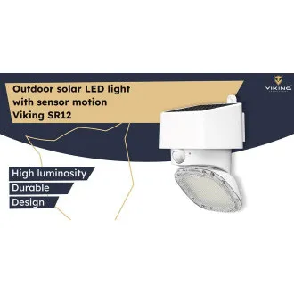 Vanjska solarna LED svjetiljka Viking SR12/2000lm /solarno napajanje /3000K + 4000K (toplo i dnevno bijela) Vanjska solarna LED svjetiljka Viking SR12/2000lm /solarno napajanje /3000K + 4000K (toplo i dnevno bijela)