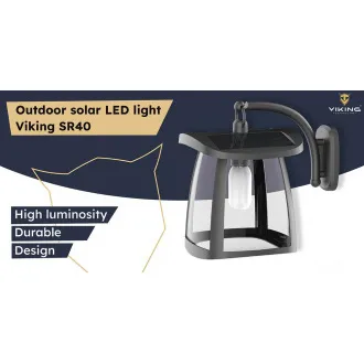 Vanjska solarna LED svjetiljka Viking SR10W/350lm/solarno napajanje/4000K (dnevno bijela)/4 načina rada