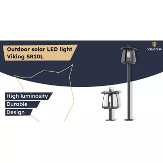 Vanjska solarna LED svjetiljka Viking SR10L/350lm/solarno napajanje/4000K (dnevno bijela)/4 načina rada