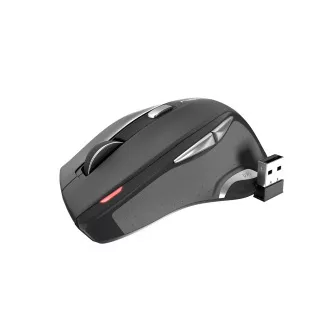 Natec optički miš JAGUAR/2400 DPI/Ergonomski/Blue Track/Za dešnjake/Bežični USB/Crni Natec optički miš JAGUAR/2400 DPI/Ergonomski/Blue Track/Za dešnjake/Bežični USB/Crni