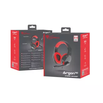 Gaming stereo slušalice Genesis Argon 110, crno-crvene, 2x jack
