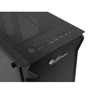 Kućište za računalo Genesis IRID 505 V2/Midi Tower/Prozirno/Crno