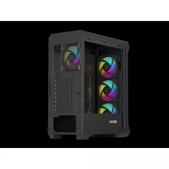 Kućište za računalo Genesis IRID 505 ARGB V2/Midi Tower/Prozirno/Crno
