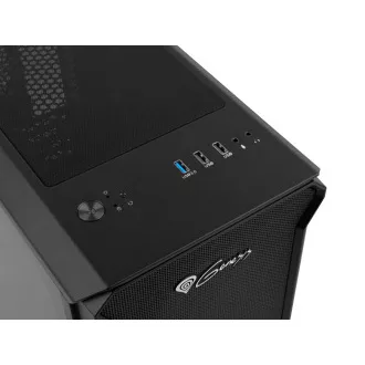 Računalno kućište Genesis IRID 503 V2/Micro Tower/Prozirno/Crno