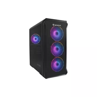Kućište za računalo Genesis IRID 503 ARGB V2/Micro Tower/Prozirno/Crno
