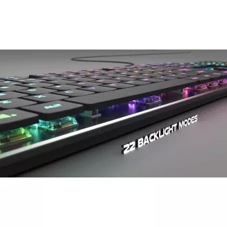 Genesis gaming mehanička tipkovnica THOR 420/RGB/Content Slim Blue/Žičani USB/US raspored/Siva