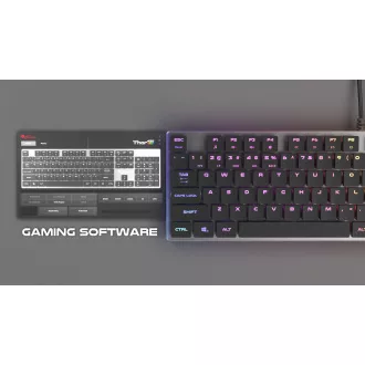 Genesis gaming mehanička tipkovnica THOR 420/RGB/Content Slim Blue/Žičani USB/US raspored/Siva