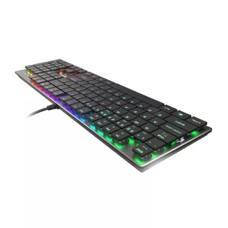 Genesis gaming mehanička tipkovnica THOR 420/RGB/Content Slim Blue/Žičani USB/US raspored/Siva