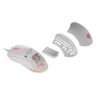 Genesis gaming optički miš KRYPTON 750/RGB/8000 DPI/gaming/optički/8000 DPI/žičani USB/bijeli