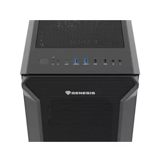 Kućište za računalo Genesis IRID 505F/Midi Tower/Transpar./Black