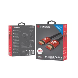 Genesis HDMI kabel M/M V2.1 3M 8K za PS5/PS4 Genesis HDMI kabel M/M V2.1 3M 8K za PS5/PS4