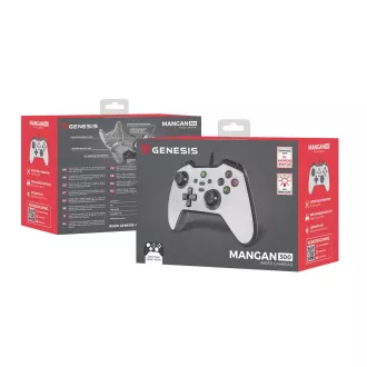 Žičani gamepad Genesis MANGAN 300, za PC/Switch/Mobile, bijeli