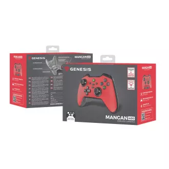 Genesis MANGAN 400 bežični gamepad za PC/Switch/Mobile, crveni