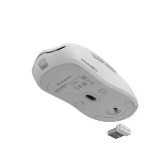 Genesis gaming miš ZIRCON 500 G2/Gaming/Optički/10.000 DPI/USB+BT/Bijeli