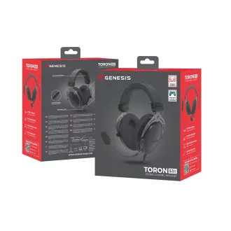 Gaming slušalice s mikrofonom Genesis TORON 531/Stereo/Utičnica/Žica/Stalak/Crna