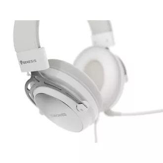 Gaming slušalice s mikrofonom Genesis TORON 301/Stereo/Jack/Žica/Stalak/Bijele