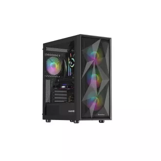 Kućište za računalo Genesis DIAXID 605 ARGB/Midi Tower/Transpar./Crna