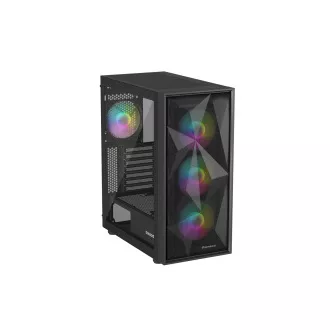 Kućište za računalo Genesis DIAXID 605 ARGB/Midi Tower/Transpar./Crna