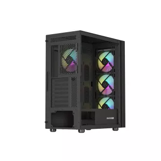 Kućište za računalo Genesis DIAXID 605 ARGB/Midi Tower/Transpar./Crna