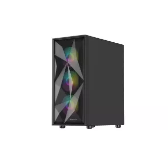Kućište za računalo Genesis DIAXID 605 ARGB/Midi Tower/Transpar./Crna