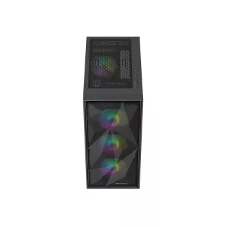 Kućište za računalo Genesis DIAXID 605 ARGB/Midi Tower/Transpar./Crna