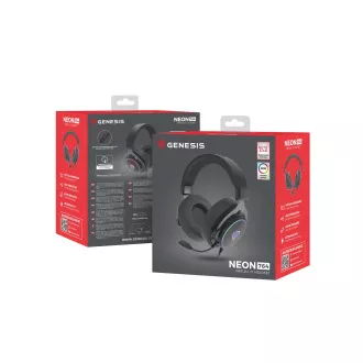 Genesis NEON 764/7.1/USB/žičane/stalne/crne gaming slušalice