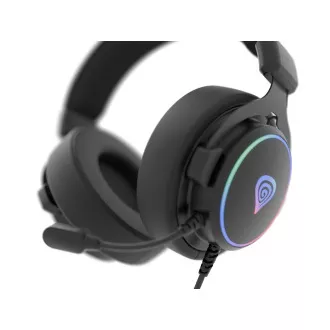 Genesis NEON 764/7.1/USB/žičane/stalne/crne gaming slušalice