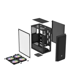 PC kućište Fury SHOBO/Midi Tower/Transpar./Black