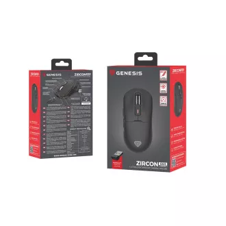 Genesis gaming miš ZIRCON 660/Gaming/Optički/12.000 DPI/Žičani/Bežični/Crni