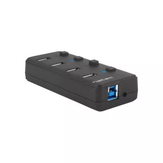 Natec Mantis 2 aktivno čvorište s funkcijom punjenja 4x USB 3.0 HUB, prekidač napajanja, strujni adapter Natec Mantis 2 aktivno čvorište s funkcijom punjenja 4x USB 3.0 HUB, prekidač napajanja, strujni adapter