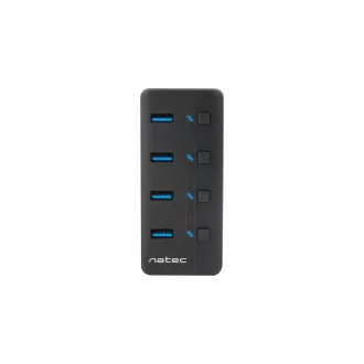 Natec Mantis 2 aktivno čvorište s funkcijom punjenja 4x USB 3.0 HUB, prekidač napajanja, strujni adapter Natec Mantis 2 aktivno čvorište s funkcijom punjenja 4x USB 3.0 HUB, prekidač napajanja, strujni adapter