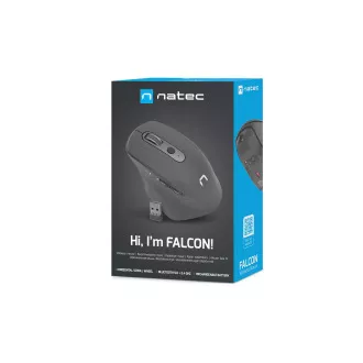 Natec optički miš FALCON/Uredski/Optički/Za dešnjake/3200 DPI/Bežični Bluetooth/Crni
