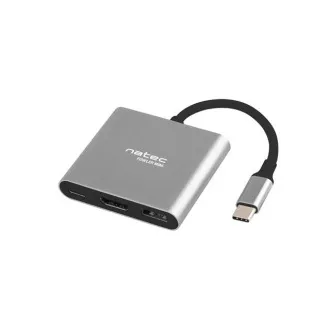 Natec multiport adapter Fowler MINI USB-C PD, USB 3.0, HDMI 4K