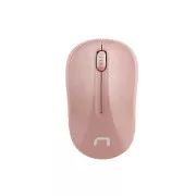 Natec optički miš TOUCAN/1600 DPI/Travel/Optički/1600 DPI/Bežični USB/Bijelo-roza