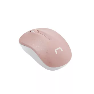 Natec optički miš TOUCAN/1600 DPI/Travel/Optički/1600 DPI/Bežični USB/Bijelo-roza