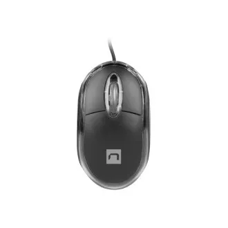 Natec optički miš VIREO 2/1000 DPI/uredski/optički/1000 DPI/žičani USB/crni