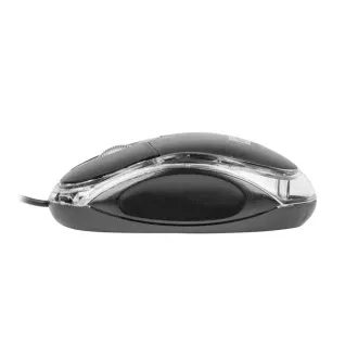 Natec optički miš VIREO 2/1000 DPI/uredski/optički/1000 DPI/žičani USB/crni