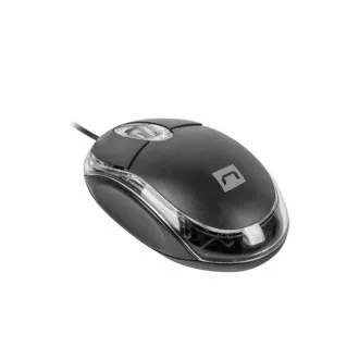 Natec optički miš VIREO 2/1000 DPI/uredski/optički/1000 DPI/žičani USB/crni