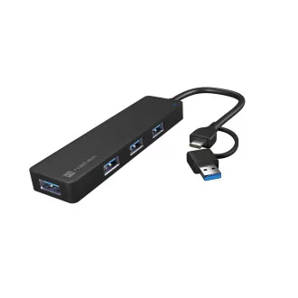 Natec MAYFLY 4xUSB-A 3.0 HUB hub + USB-A adapter