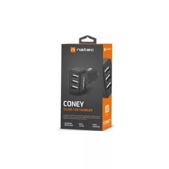 Natec auto punjač CONEY, 2XUSB, 1XUSB-C, 84W