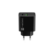 Univerzalni punjač Natec RIBERA 20W 1X USB-A + 1X USB-C, crni