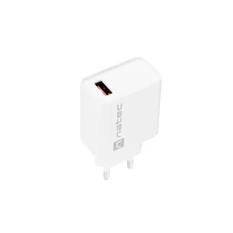Univerzalni punjač Natec RIBERA 18W 1X USB-A, bijeli