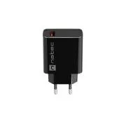 Univerzalni punjač Natec RIBERA 18W 1X USB-A, crni