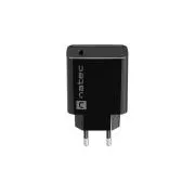 Univerzalni punjač Natec RIBERA 20W 1X USB-C, crni