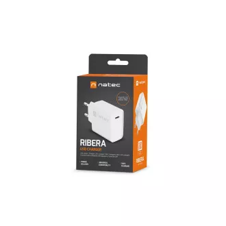 Univerzalni punjač Natec RIBERA 20W 1X USB-C, bijeli