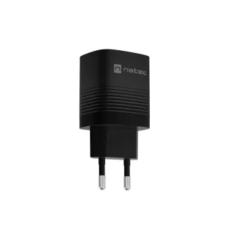 Univerzalni USB punjač Natec RIBERA GaN 30 W, 1X USB-A, 1X USB-C, crni Univerzalni USB punjač Natec RIBERA GaN 30 W, 1X USB-A, 1X USB-C, crni